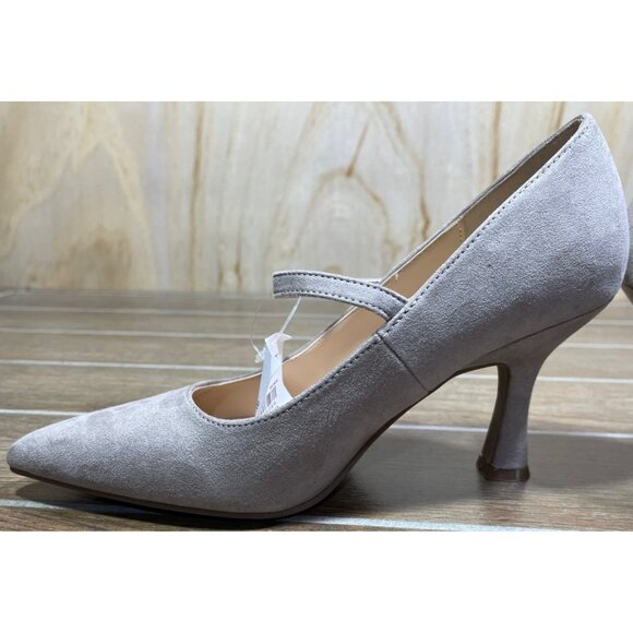 Liz Claiborne Womens LC Peak Memory Foam Heels w straps faux Suede  Size 6.5  M - Picture 5 of 11